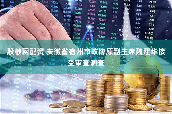 股粮网配资 安徽省宿州市政协原副主席魏建华接受审查调查